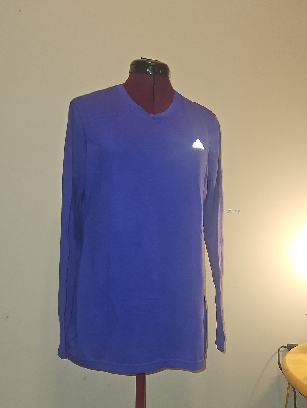 adidas Long-Sleeve Tee — Deep Purple